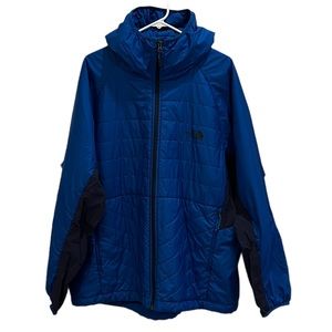 North Face zip up hooded insulated jacket